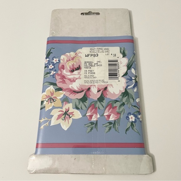 Lot of 5 Lady Pepperell Peony Wallpaper Border Borden Home Wall Covering 15 Feet - Picture 8 of 12